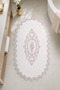 Lace-Edged Non-Slip Leather-Based Bath Mat, Lace-Edged Washable Bath Set, Shera - 4