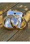 Steel Gold Color Thick Hoop Earrings Large Curved Hoop Earrings Stylish Modern Design - 4