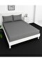® Deep Fitted Bed Sheet with Pillow Covers, Color Grey