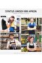 Apron for Men Women, Adjustable Cooking Kitchen Chef Aprons with 2 Pockets, Basic Green Dark, - 6