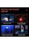 S12 Plus Mini LED Flashlights USB Rechargeable Small Keychain Flashlight with 11 Modes of Main & Sid - 7