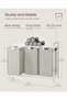 UBLH301G01 - Laundry Hamper, with 3 Removable and Extractable Baskets, Shelf, Metal Frame, 3 - 7