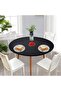 Round elastic tablecloth – conforms to the tabletop, waterproof, and washable; camping, dining, and indoor/outdoor use. -120cm- B...