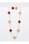 2 PCS Jewelry Set – Necklace & Stud Earrings with imitate gold chain.
