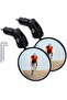 2 round adjustable bike mirrors.
