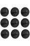 Black self-adhesive wall hooks (9-pack) - Stainless steel bathroom hooks - Self-adhesive hooks suitable for kitchens, bathrooms, and bedrooms