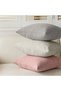 A set of three decorative chenille sofa cushion covers, soft and comfortable, suitable for living rooms and bedrooms, white + blue + gray, 50*50 cm.