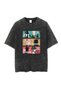 Mi̇ngalondon Washable Triple Anime Collage Unisex Vintage T-Shirt