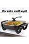 6L large-capacity multi-functional medical stone electric hot pot, 8-in-1 non-stick low-smoke electric frying pan, equipped with 5-level temperature controller, suitable for family gatherings - 3