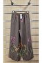 Italian Linen Set Long Tunic Shirt Pants with Sequin Detail - 6