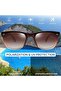 Square Folding Polarized Sunglasses for Mens Women UV400 Protection | Trendy Rectangular Ligh - 3
