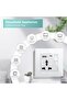 Single Switched Universal Wall Socket with USB C & USB A - 1 Gang White, Multifunctional Wall - 5