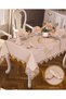 Karanfil Gardenya Linen Cappuccino 12 Person 26 Pieces 160 × 220 cm Tableware Runner - 3