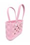 Women's Quilted Pattern Eva Material Water Resistant Large Tote Bag with Decorative Accessories - 3