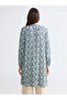 Lcw Grace Indigo Ruler Collar Patterned Women's Tunic - 4