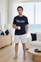 Men's Two-Piece Set 100% Cotton, Summer, Gym, Athlete, Football, Fitness, Jogging, Home Wear Anti-Sweat - 4