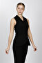 Shawl Collar Patchwork Vest-Black - 1536100 - 3