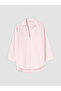 Lcw Everyday Pink Striped Oversize Poplin Women's Shirt - 4