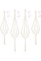 4 Pack Macrame Plant Hangers with Hooks, Cotton Rope Hanging Planter Holders for Indoor Outdo