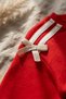 Red and White Striped Ribbon Detailed Baby Girl and Child Cotton Tracksuit Set - Soft Textured Two-Piece - 6
