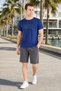 Men's Two-Piece Set 100% Cotton, Summer, Gym, Athlete, Football, Fitness, Jogging, Home Wear Anti-Sweat - 3