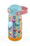 420 ml Turquoise Pink Girl's Heart Patterned Steel Flask - 60012 - 8