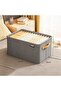 Large Capacity Wardrobe Clothes Organiser, Thickened Non-woven Closet Storage Box, Foldable Clothes - 2