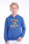 Boy's Printed Kangaroo Pocket Long Sleeve Hooded Sweatshirt
