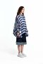 Blue and White Striped Oversize Shirt 19210 - 5
