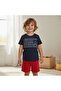 Children's Cotton Printed Navy Blue Color 2-Piece Set Cb1060