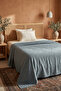 Cotton Collection Linen Single Pike Petrol 160X230 cm