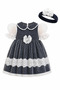 Lace Detail Special Design Baby Girl Children's Evening Dress Hair Band Mevlüt Birthday Set 7029 - 7