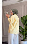 6470 - Stylish Comfortable Skirt and Sleeve Cuff Pattern Detailed Woven Soft Fabric Women's Poplin Shirt - 5