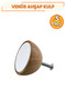 Venus Piano Concave Polymer Button Handle 5 Pcs Matte White Light Cubic Walnut 40 mm Cabinet Drawer Kitchen - 3
