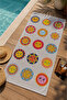 Colorful Astrology Zodiac and Sun Symbols Patterned 70X150 Beach Towel - Cotton Bath Towel - 3