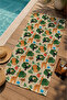 Green Orange Tropical Forest and Animal Patterned 70X150 Beach Towel - Cotton Bath Towel - 3