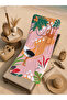 Pink Tropical Big Bird and Leaf Pattern 70X150 Beach Towel - Digital Printed Bath Towel - 5
