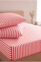 Striped Double Bed Sheet Set |   Cotton |   160X200 cm Mattress Compatible Elastic Sheet, 2 Pieces of 50X70 cm Pillowcases |   Stylish and Elegant - 2