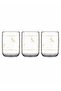 Iconic Gold Patterned Water Glass Set of 3 - 270 Cc