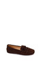 Women's Brown Tasseled Suede Leather Loafer 26Pfd291010 - 7