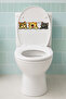 Toilet Sticker Three Cute Cats Confused, Laughing, and Confidently Amused Bathroom Sticker Set - 7