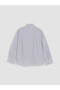 Ozmarka New Season Blue Scarf Collar Plaid Oversize Women's Shirt - 8