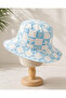Uv Protection Hat - Blue Checkered - Compatible with Ages 7 and up