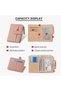 Women's red zipper wallet slim PU coin/card slots. - 2
