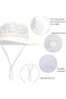 Baby sun hat - Children's Wide-brimmed beach UV protection Breathable Fits head circumference 48-50 cm Suitable for and outdoor play Unisex White - 3