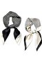 Women's square scarves 2pc 70x70cm neck/hair accessory.