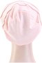 Three-piece cotton headscarf set with silk-lined hat - Women's ethnic-style fabric and - 3