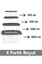 Set of 16 Square Storage Containers - Freezer and Microwave Compatible Food Storage Container Anthracite - 2