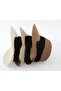 Women's straw hat 56-58cm wide brim breathable foldable casual. - 5