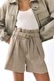 Belted paper bag shorts - 2